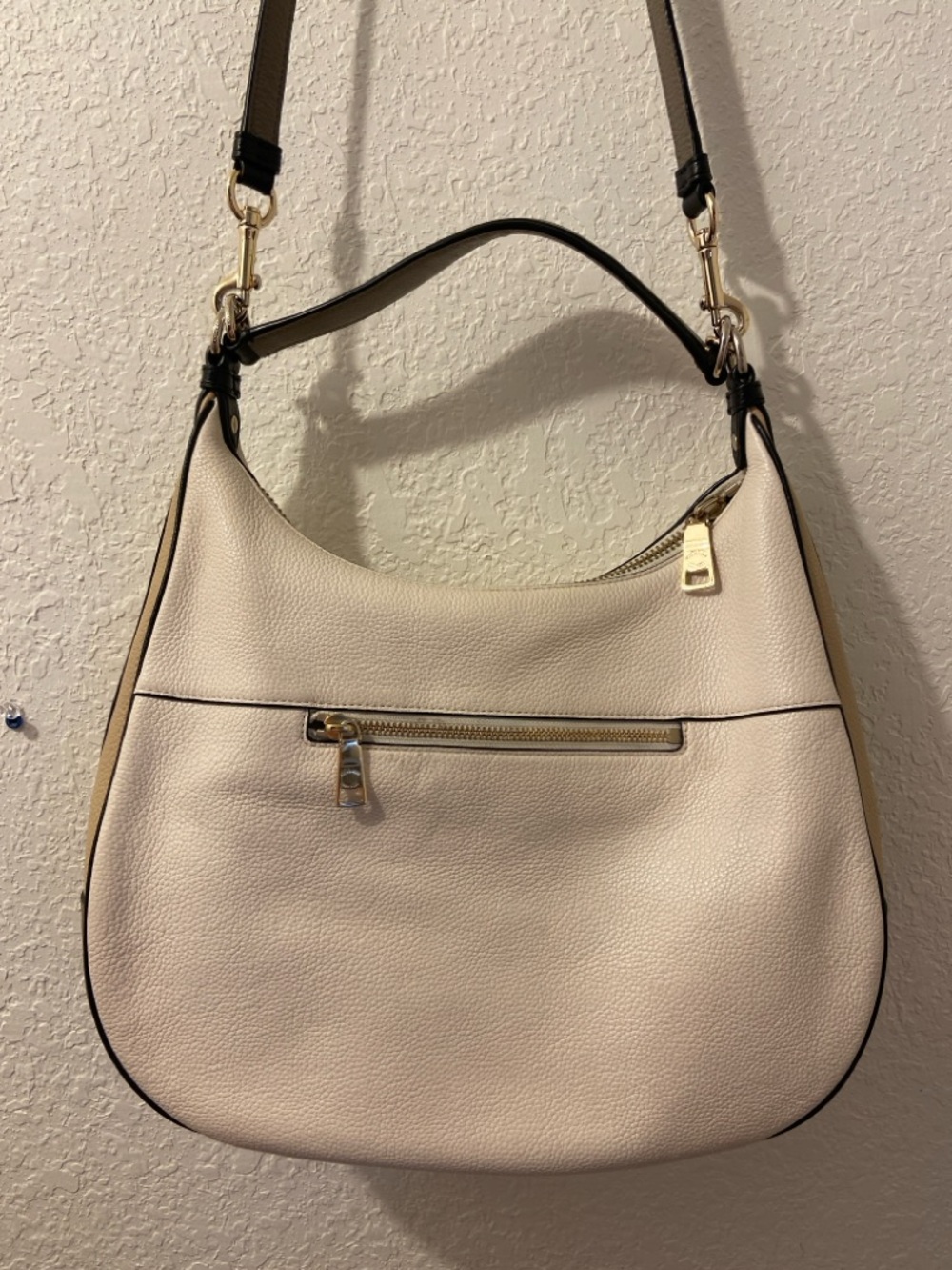 Coach Harley Hobo Geometric Ivory Tri-Color Pebbled Leather Shoulder Bag - Picture 6 of 16